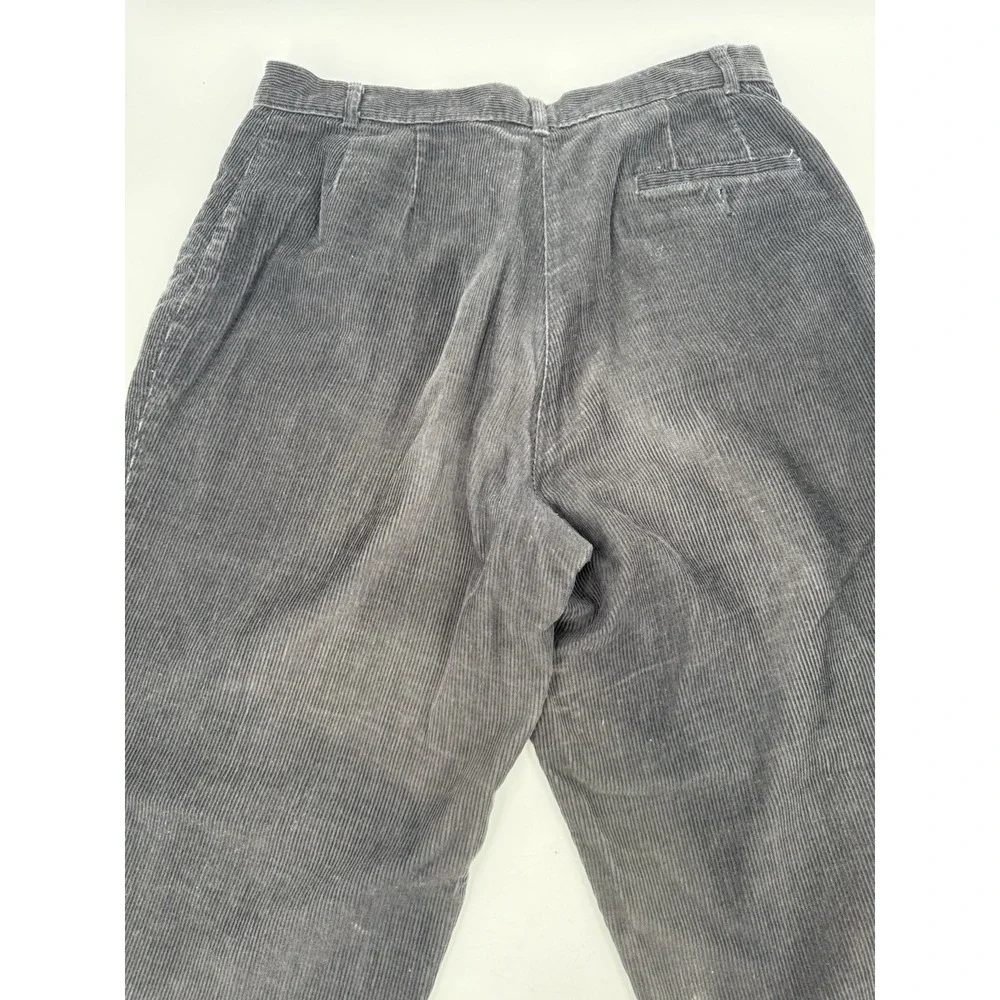 Vintage L.L. Bean Corduroy Pants Womens‎ Size 12 P Petite Black Distressed 90s